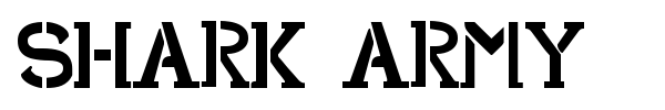 Shark Army font preview